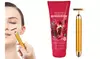 Revitalizing Pomegranate Peel-Off Gel Mask With 24k Gold Facial Roller Massager