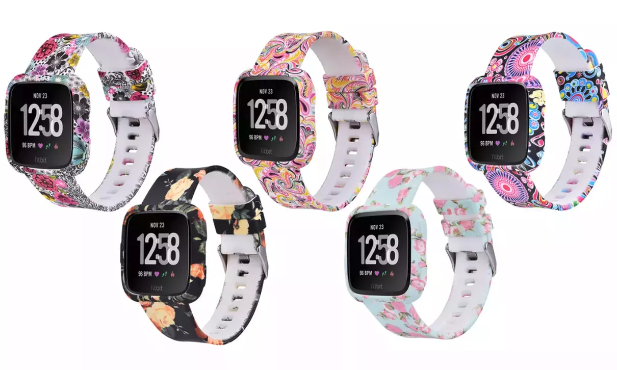 Printed Silicone Replacement Band for Fitbit Versa 1 & 2 - Primary Image