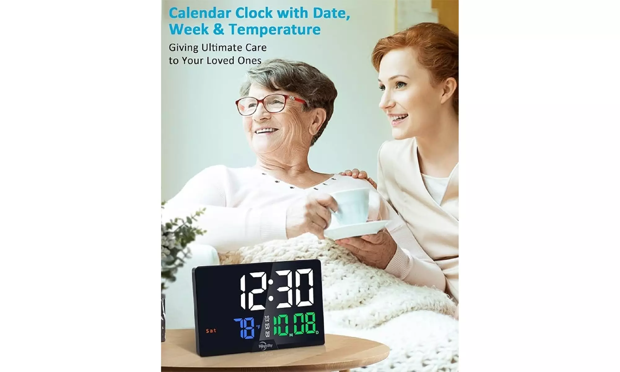 Digital Alarm Clock with LED Digital Non-Glare Screen Display 