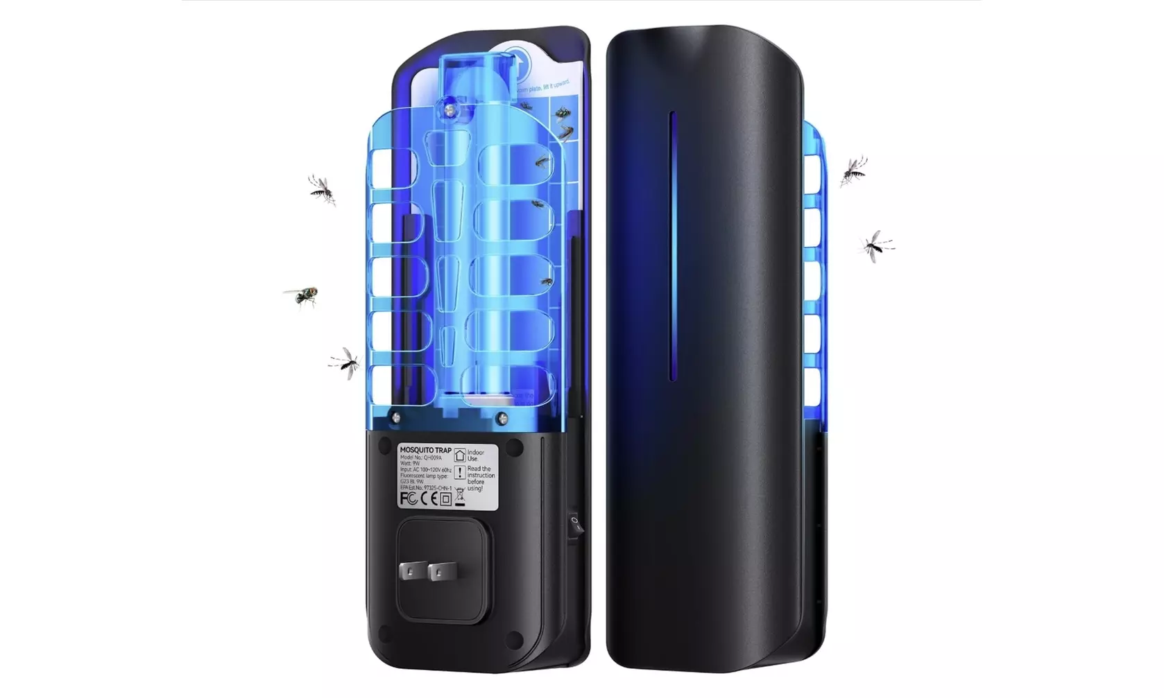 Flying Insect Trap Plug in Mosquito Bug Zapper With 5 Glue Boards