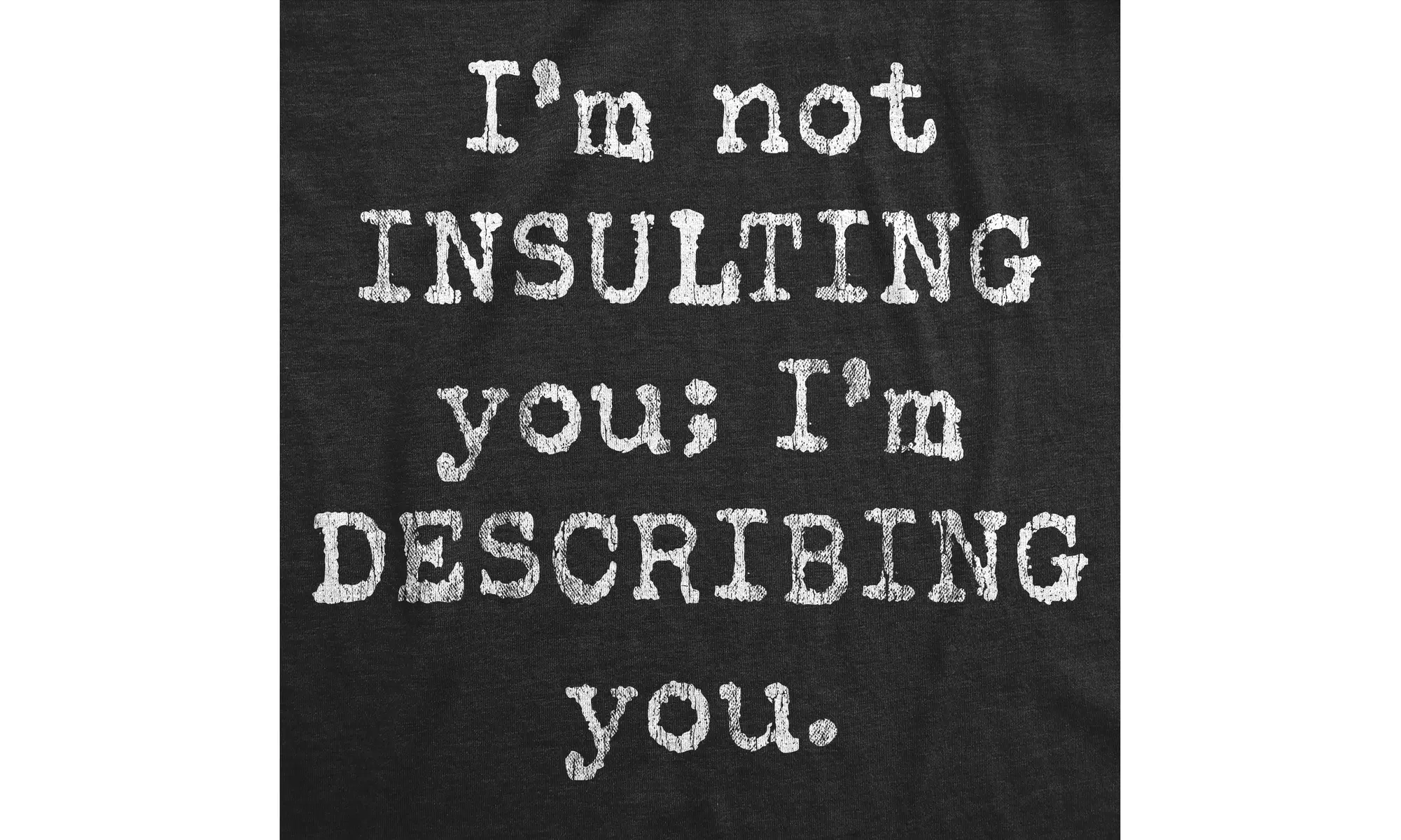 Mens I'm Not Insulting You I'm Describing You Tshirt Funny Sarcastic Novelty Tee - Second Medium