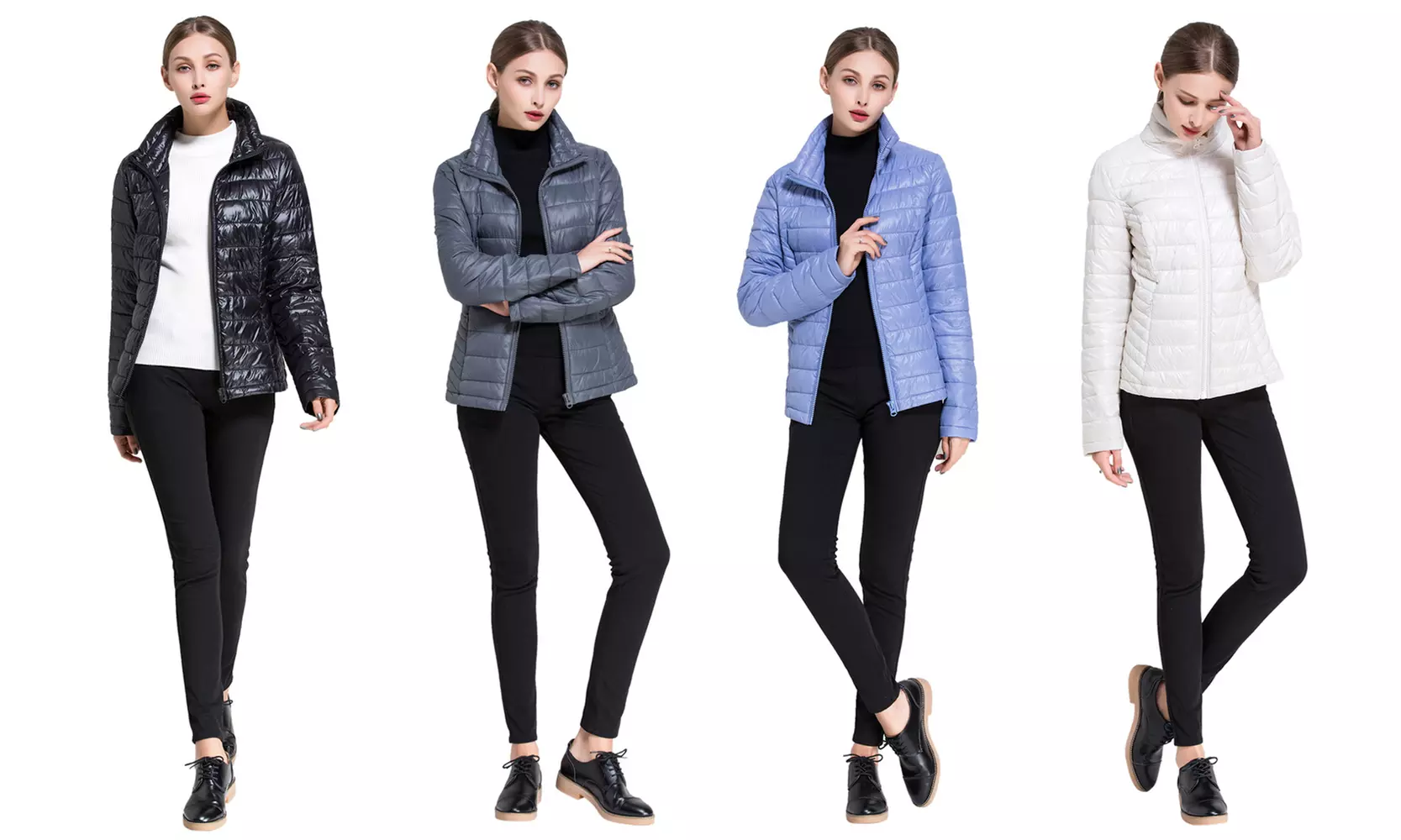 Clearance: Womens Goose Down Lightweight Puffer Jacket (5-Colors) - Primary Image