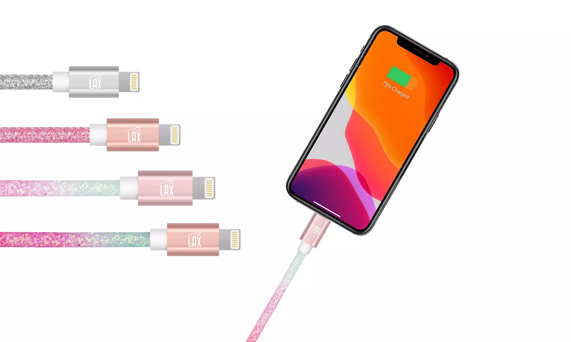 Apple MFi Certified Colorful Glitter Lightning Cables for iPhone and iPad - Second Medium