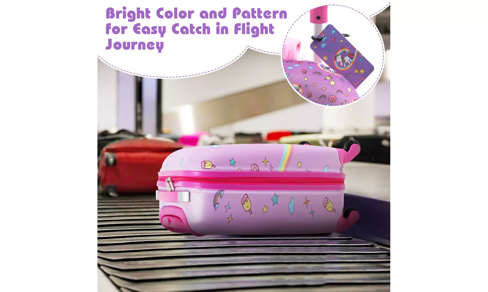 Costway Five-Piece Costway Kids Luggage Set 