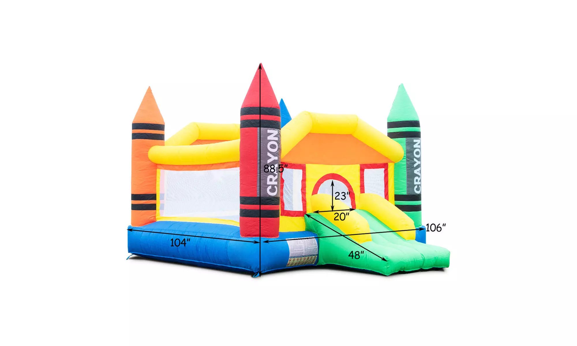 Inflatable Crayon Bounce House Castle Jumper Moonwalk Bouncer