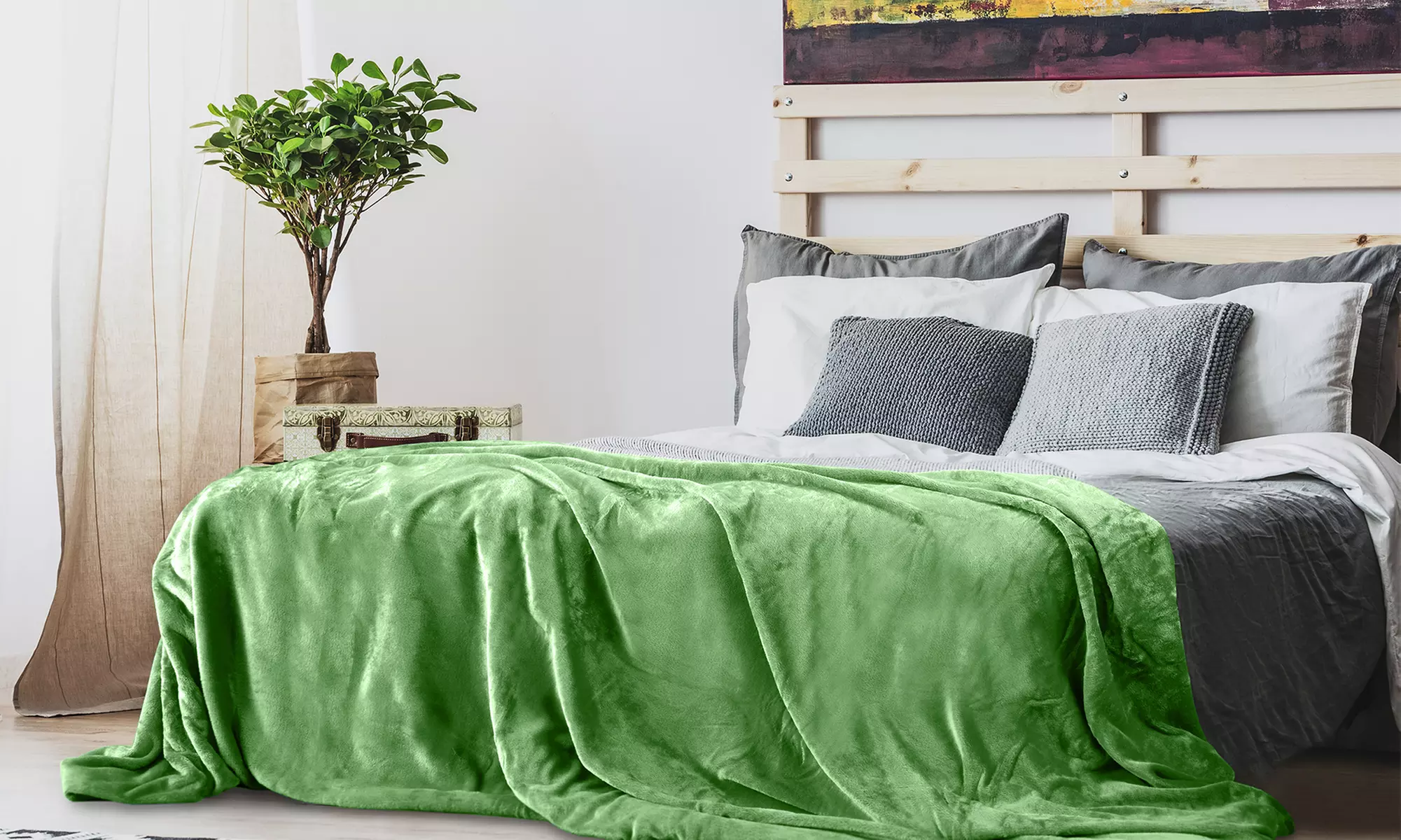 Cozy Soft Fleece Blanket Premium Microfiber Lightweight Bed Sofa Throw Blankets