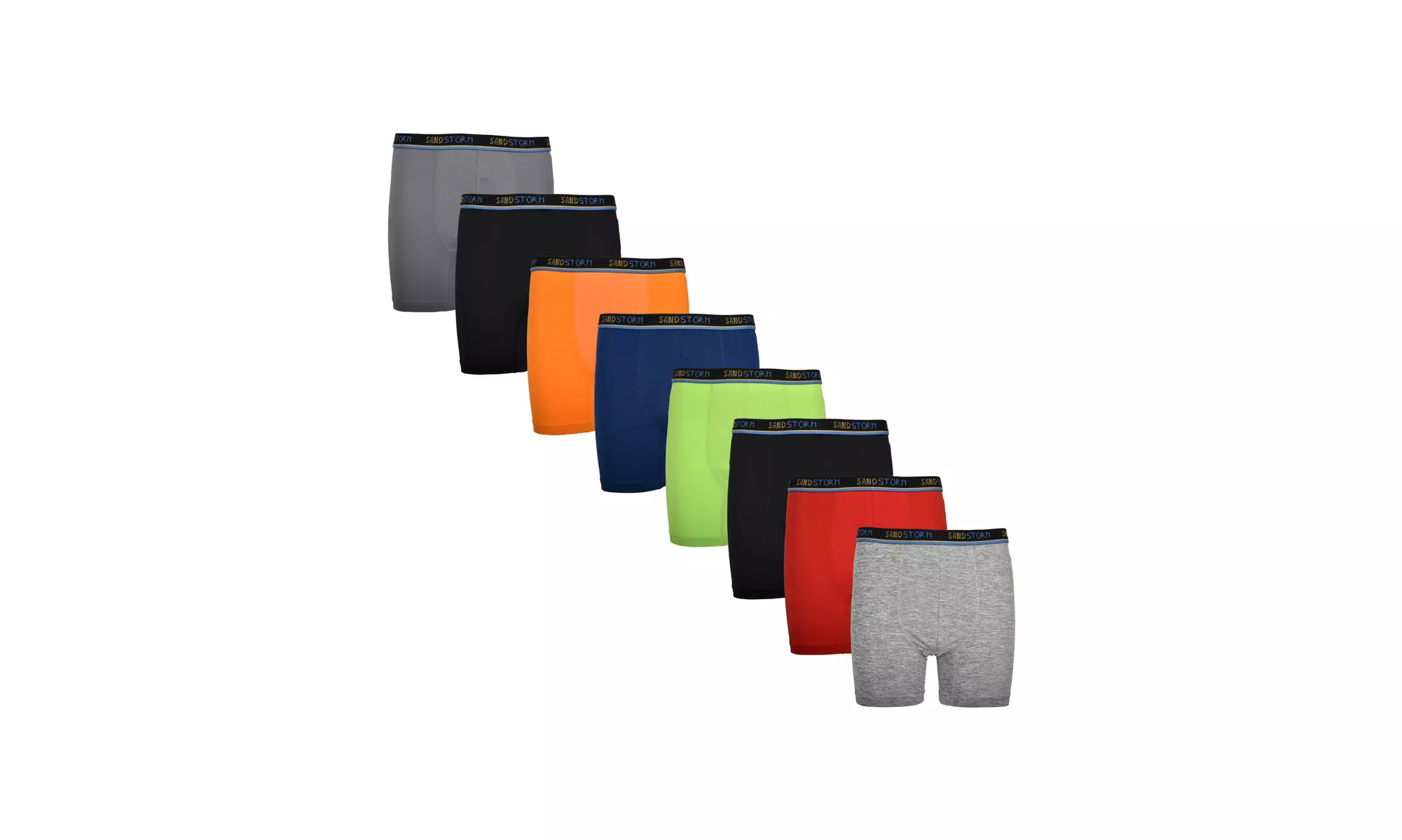 8-Pack Sand Storm Boy's Performance FusionTech Boxer Briefs - Primary Image