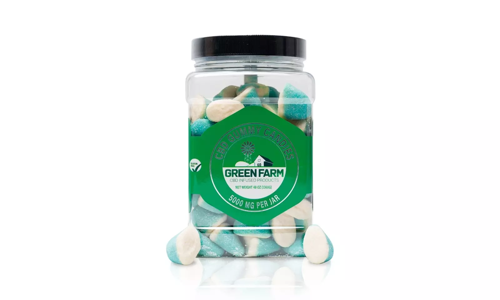 Fruit Flavored Gummies with 100% Organic CBD (500MG - 5000MG) from Green Farm