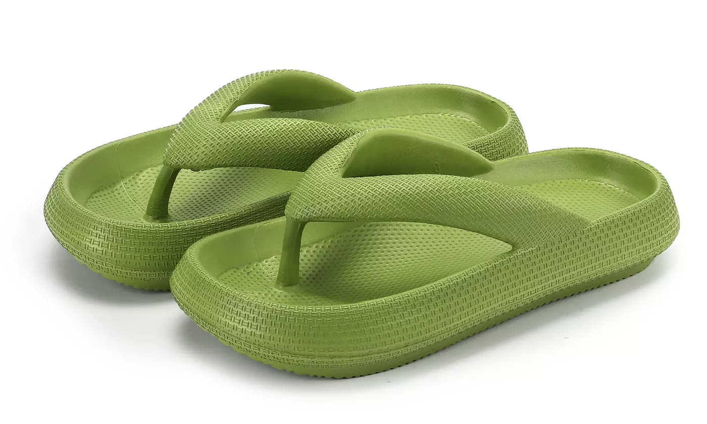 Ladies Pillow slippers Flip-Flops Comfort Summer Shower Beach Sandals Slippers