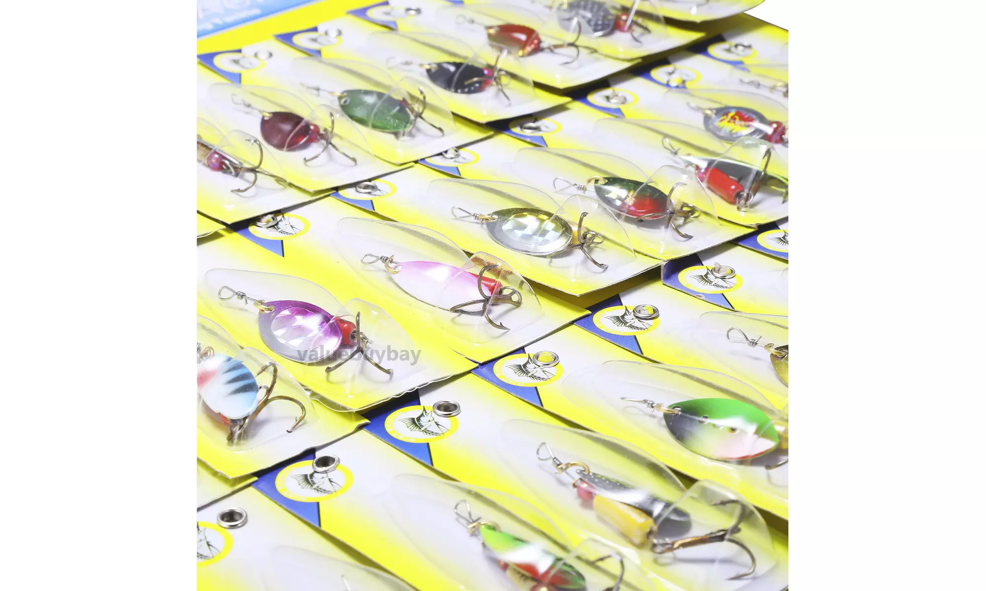 3OT!Lot 30pcs Trout Spoon Metal Fishing Lures Spinner Baits Bass Tackle Colorful - Primary Image