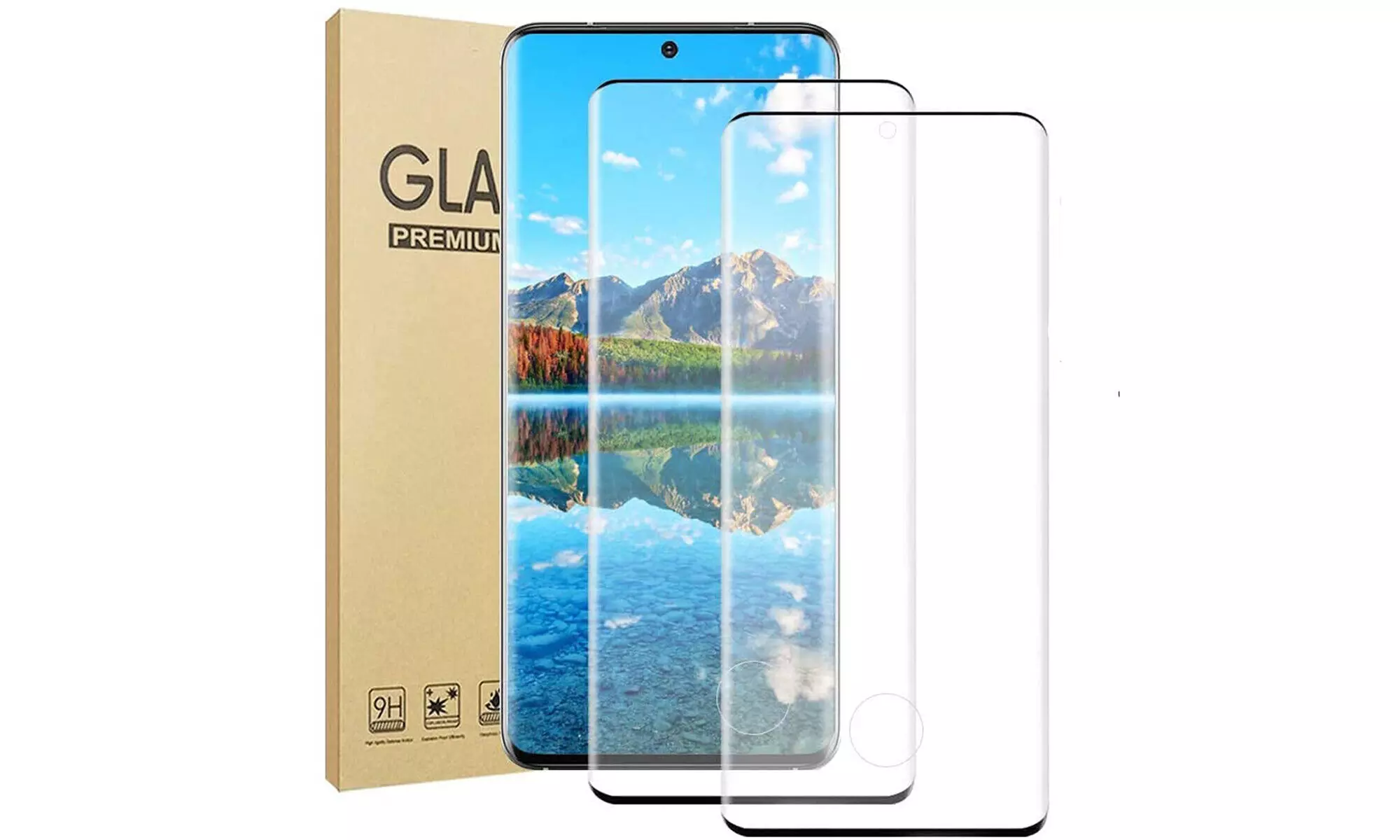 2X Galaxy S21 Plus S22 Ultra S20 FE 5G Screen Protector Tempered Glass 9H Clear