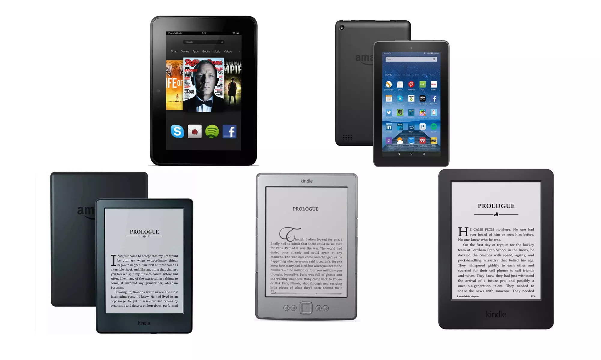 Amazon Kindle 4/7/8 Gen Fire HD 2 Gen Fire 7 5th Gen 8/16GB Scratch and dent - Primary Image