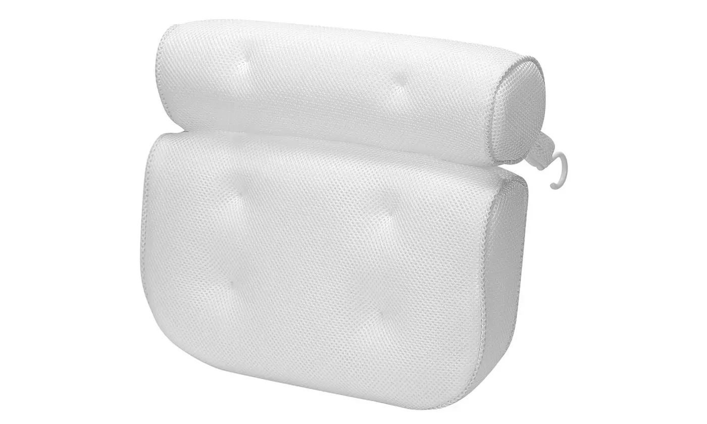 NewHome 3D Mesh Fabric Anti-Slip Suction Cup Bathtub Pillow & Cushion Headrest - Primary Image