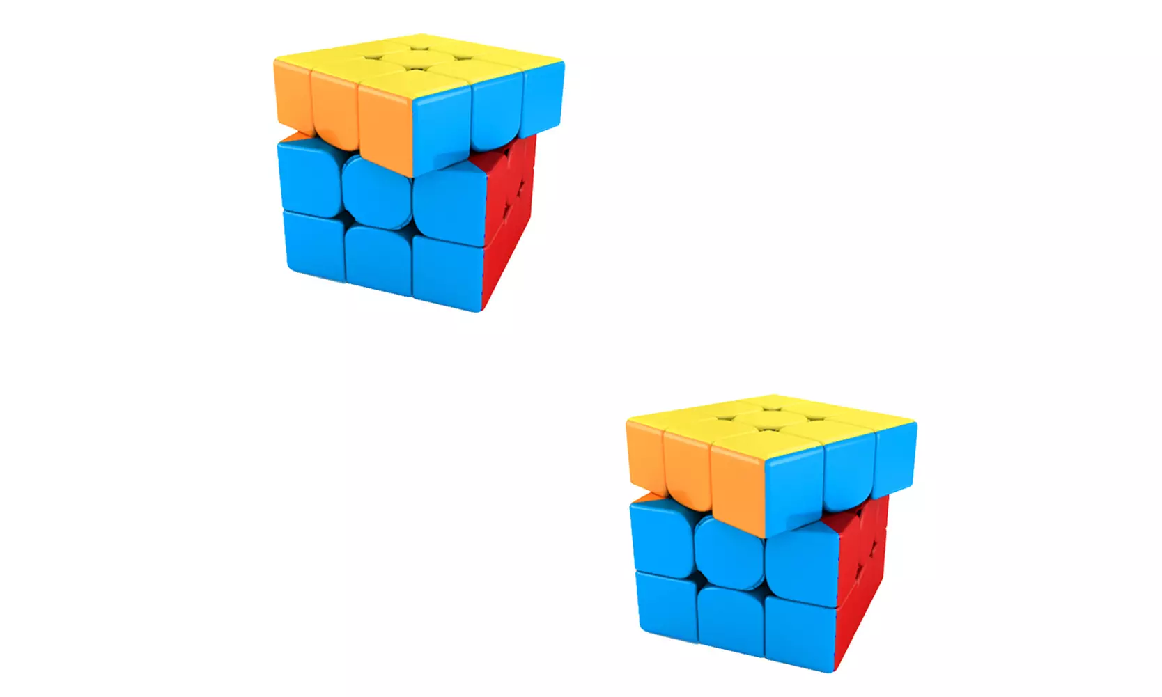 US 2-4 Pack 3x3 Speed Magic Cube Stickerless Smooth Puzzle Educational Kid Toys - Primary Image