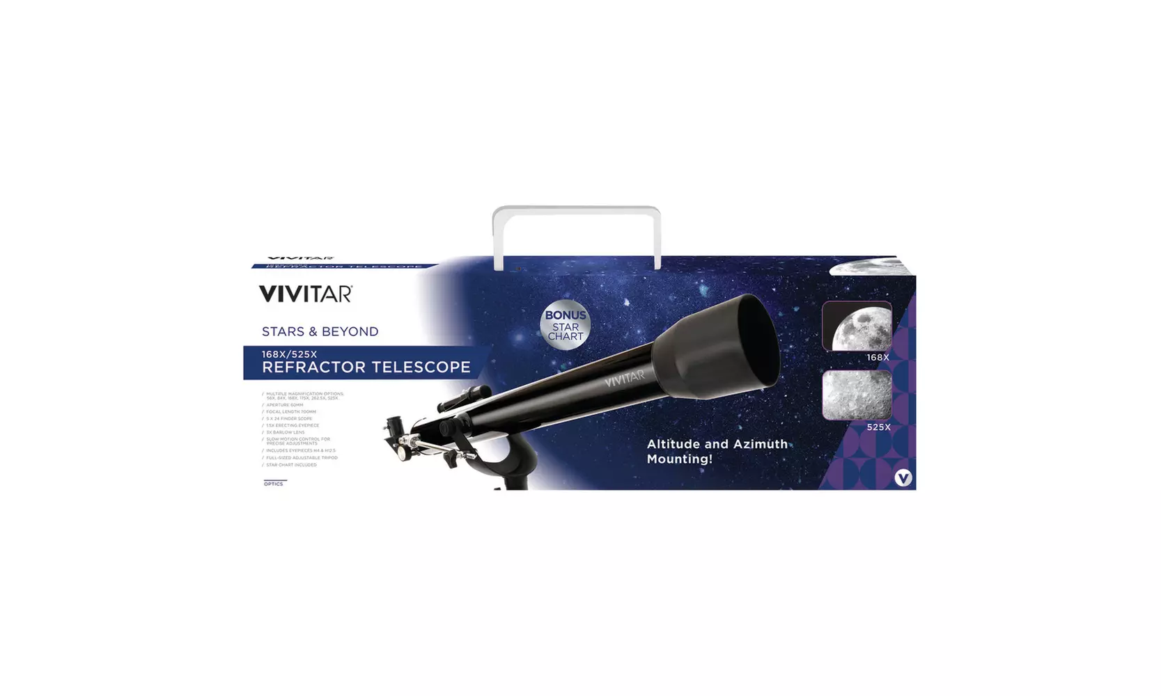 Vivitar 168x/525x Telescope With Full Size Tripod - Second Medium