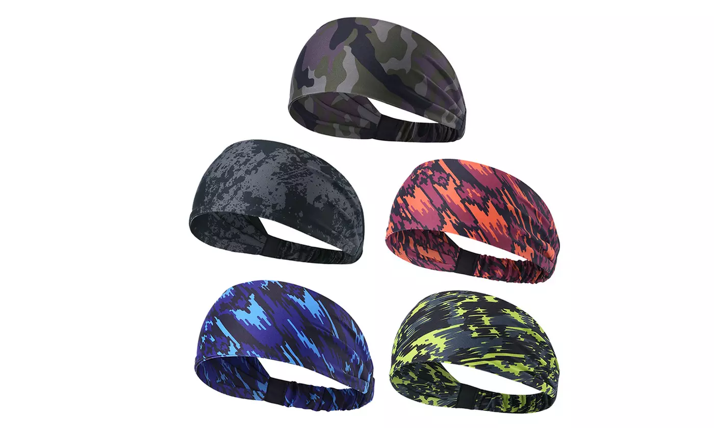 Unisex Yoga Sport Athletic Headband for Running Sports Elastic Wicking Sweatband