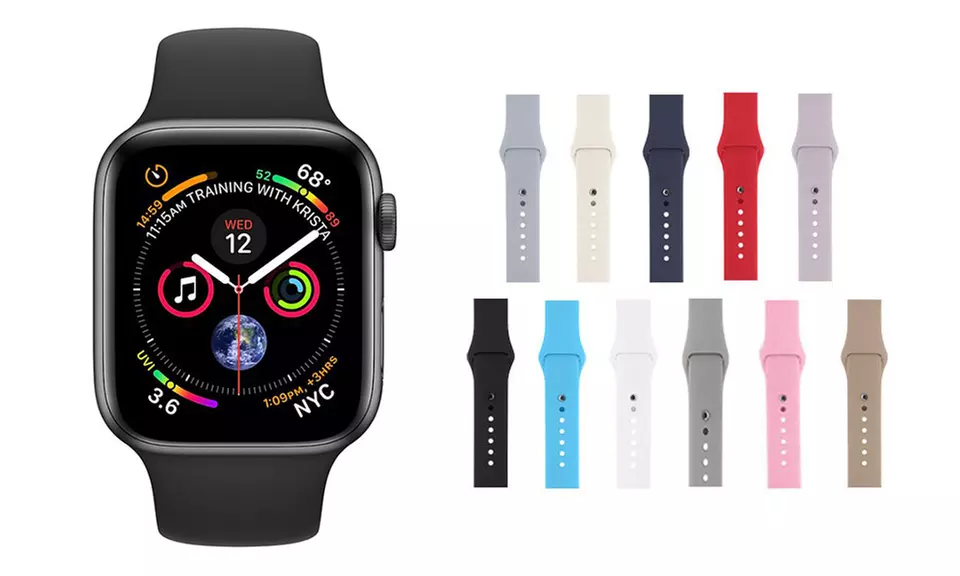 Silicone Sport Replacement Band For Apple Watch Series 4 - 40/44mm - Primary Image