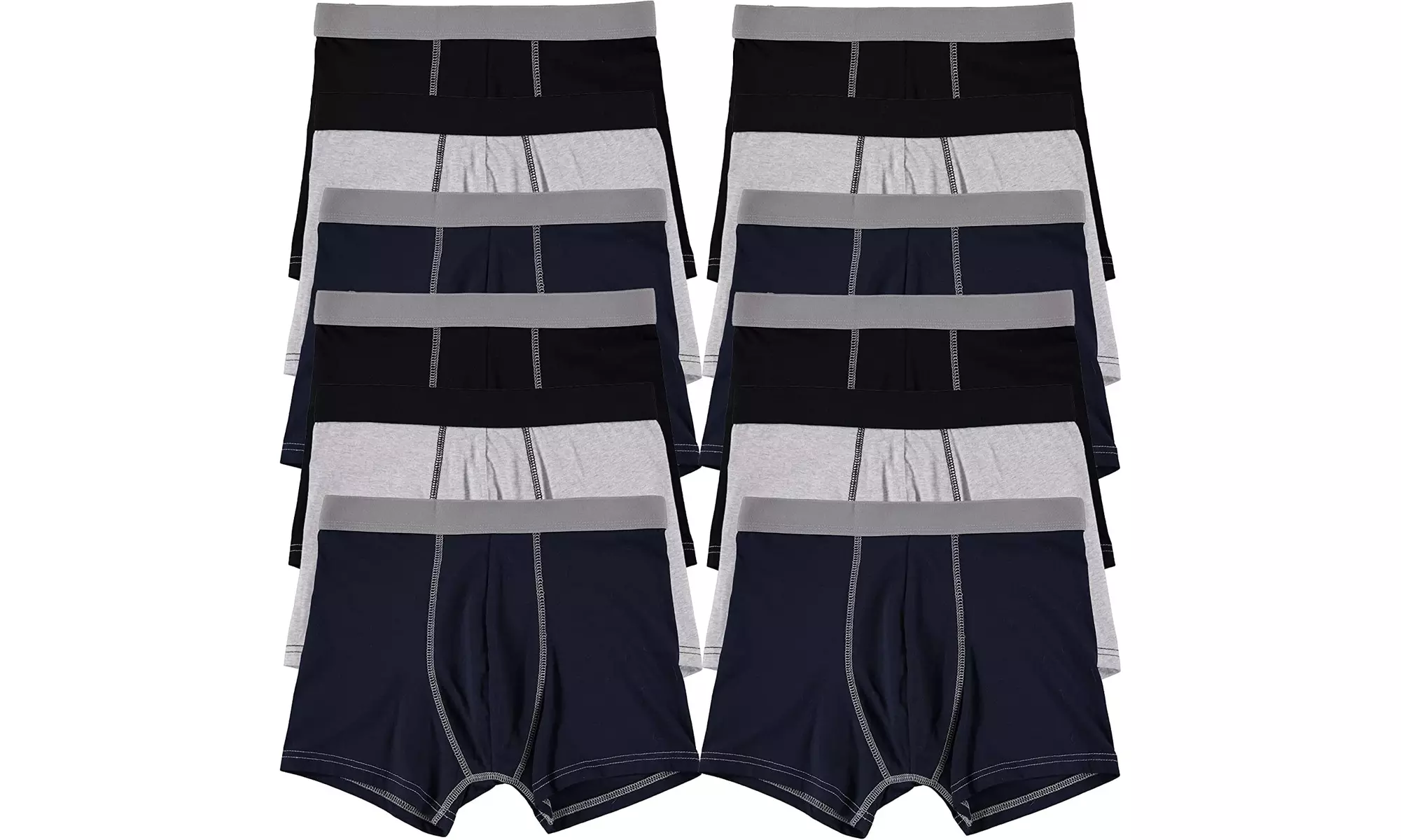 Yacht & Smith Mens Boxer Briefs Underwear Bulk, 100% Cotton - Primary Image
