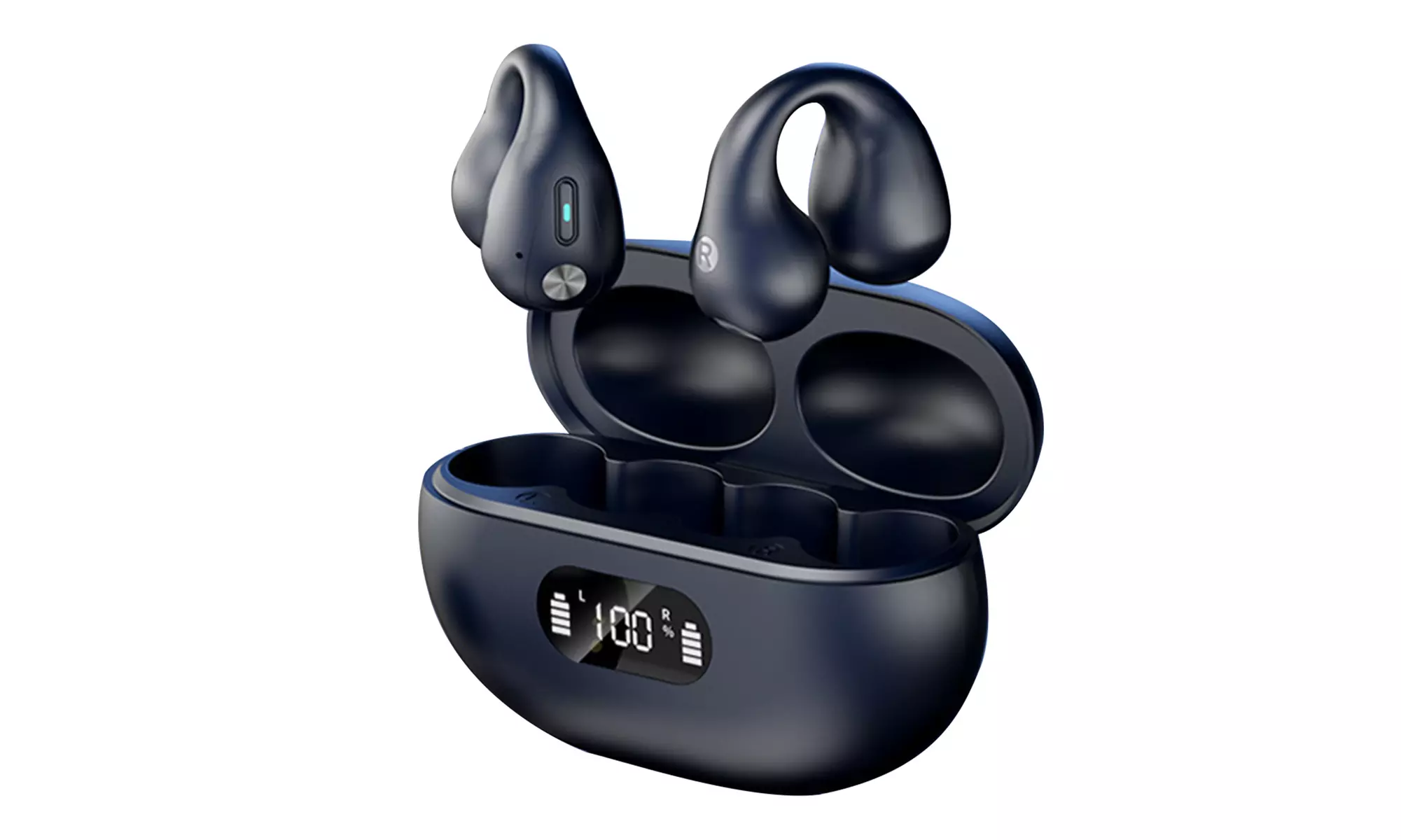 Wireless Ear Clip Bone Conduction Earbuds Bluetooth Waterproof Sport Earphones