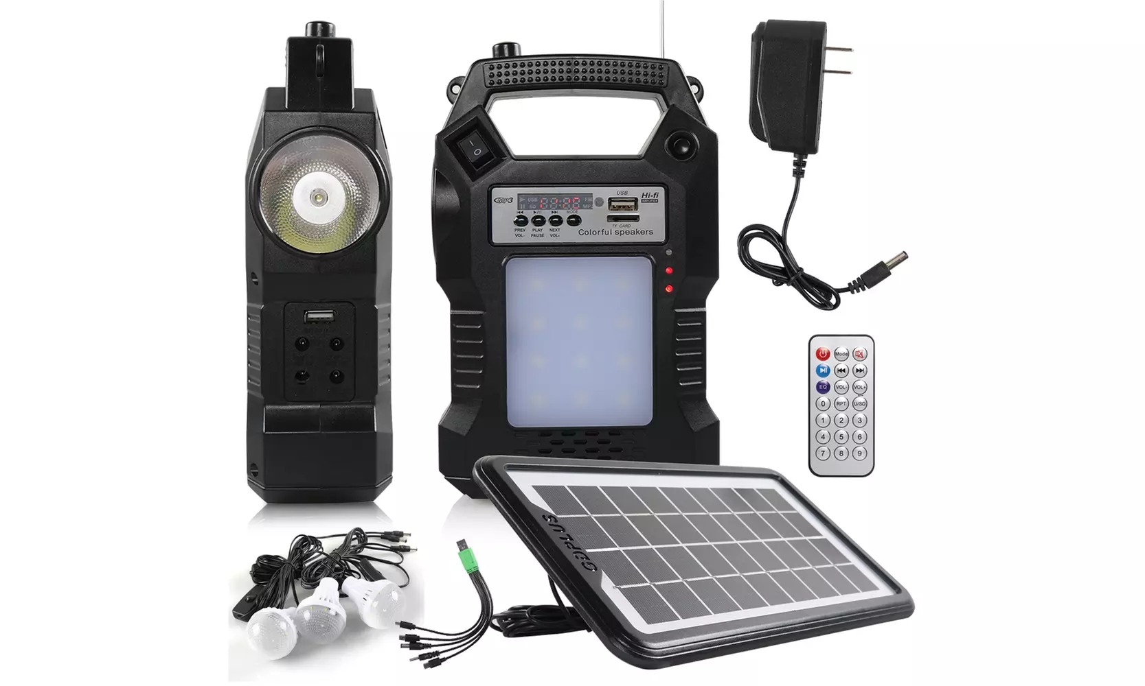 Portable Power Station Solar Generator Panel Power Bank Outlet Camping Emergency - Primary Image