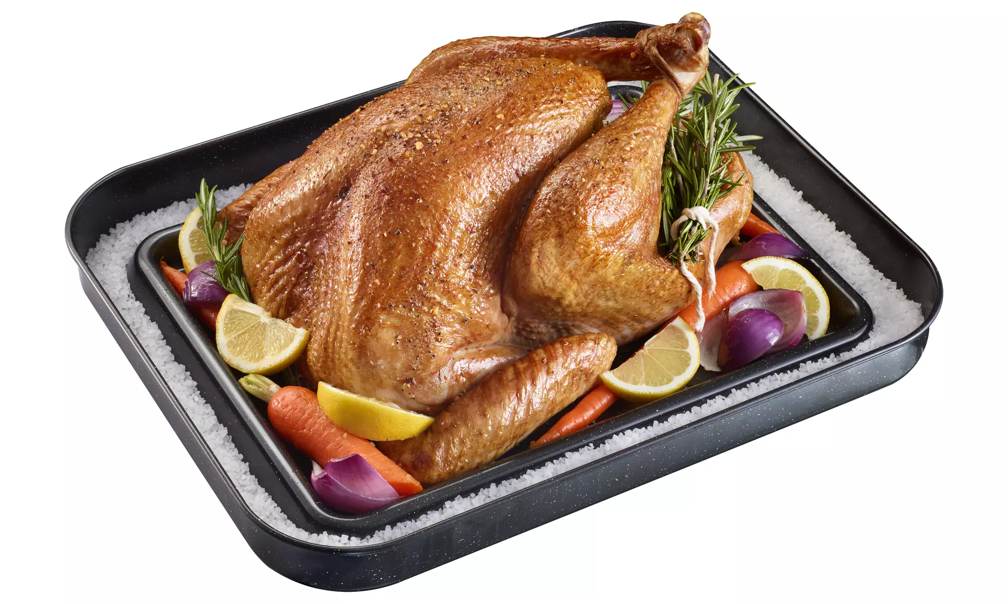 Roasting Pan By Multi Roaster: Black Marble Tray With Innovative Salt Canal - Primary Image