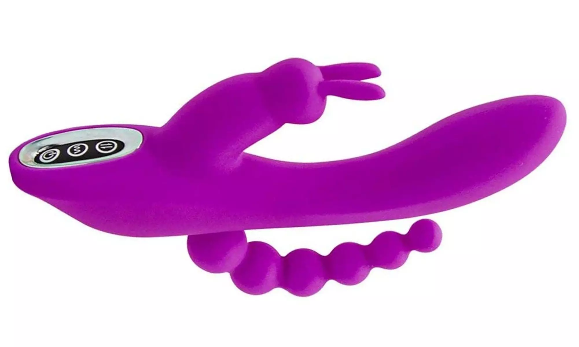 Triple Climax G-Spot Anal Clitoris Rabbit Vibrator Rechargeable Adult Sex Toys