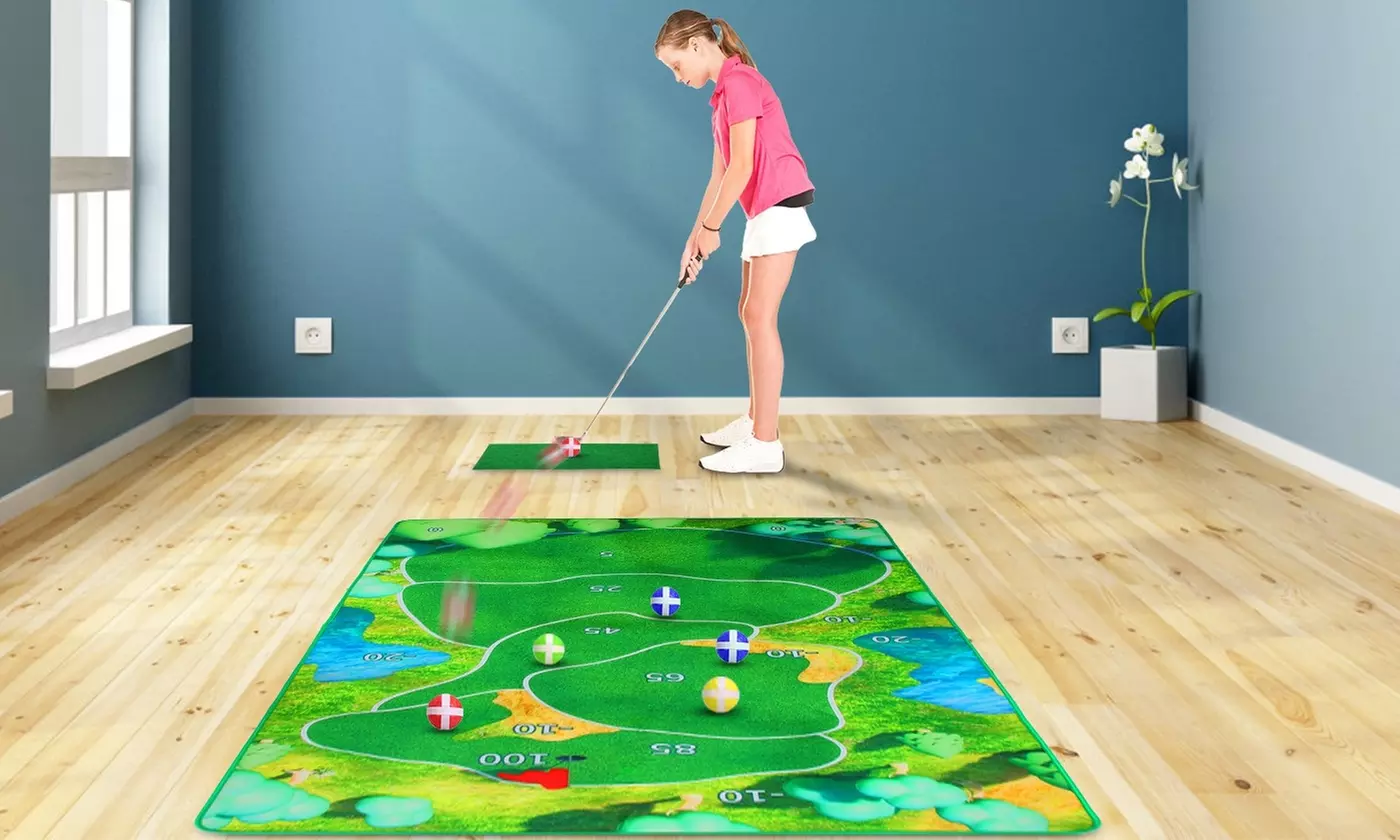 iMounTEK Golf Chipping Game Set Golf Practice Training Mat (Multi-Options)
