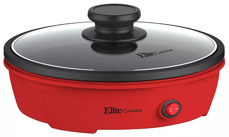 Elite Cuisine EGL-6101 Electric Personal Nonstick Stir Fry Griddle Pan Skillet - Primary Image