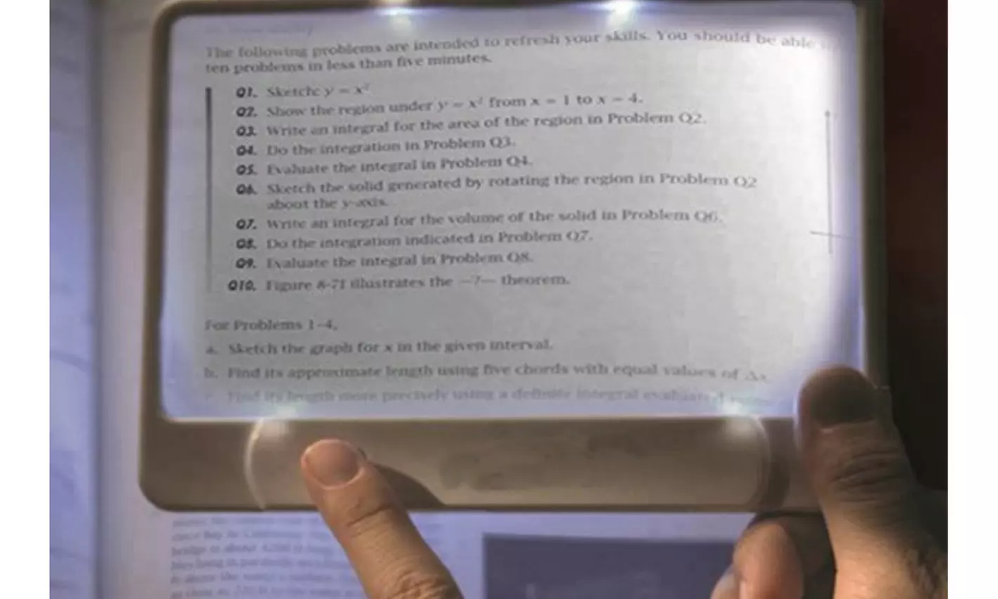 Full Page Magnifier Large Handheld Reading Magnifying Glass with Light Reading - Second Medium