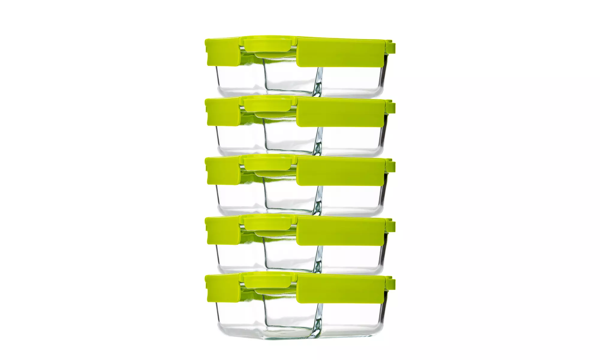 Borosilicate Glass Meal Prep Containers with Snap Locking Lids (1-3or 5 Pack)