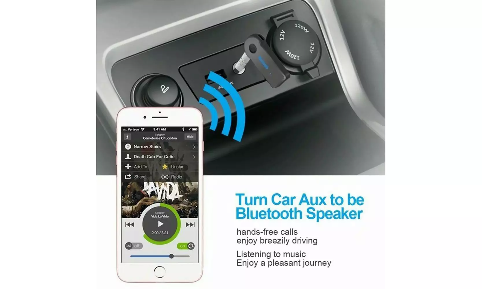 Bluetooth Receiver for Car Aux Bluetooth Adapter for Wired Speakers Headphones  - Second Medium