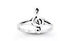 G-Cleft Musical Symbol Musician Charm Stackable Ring Band in 925 Sterling Silver