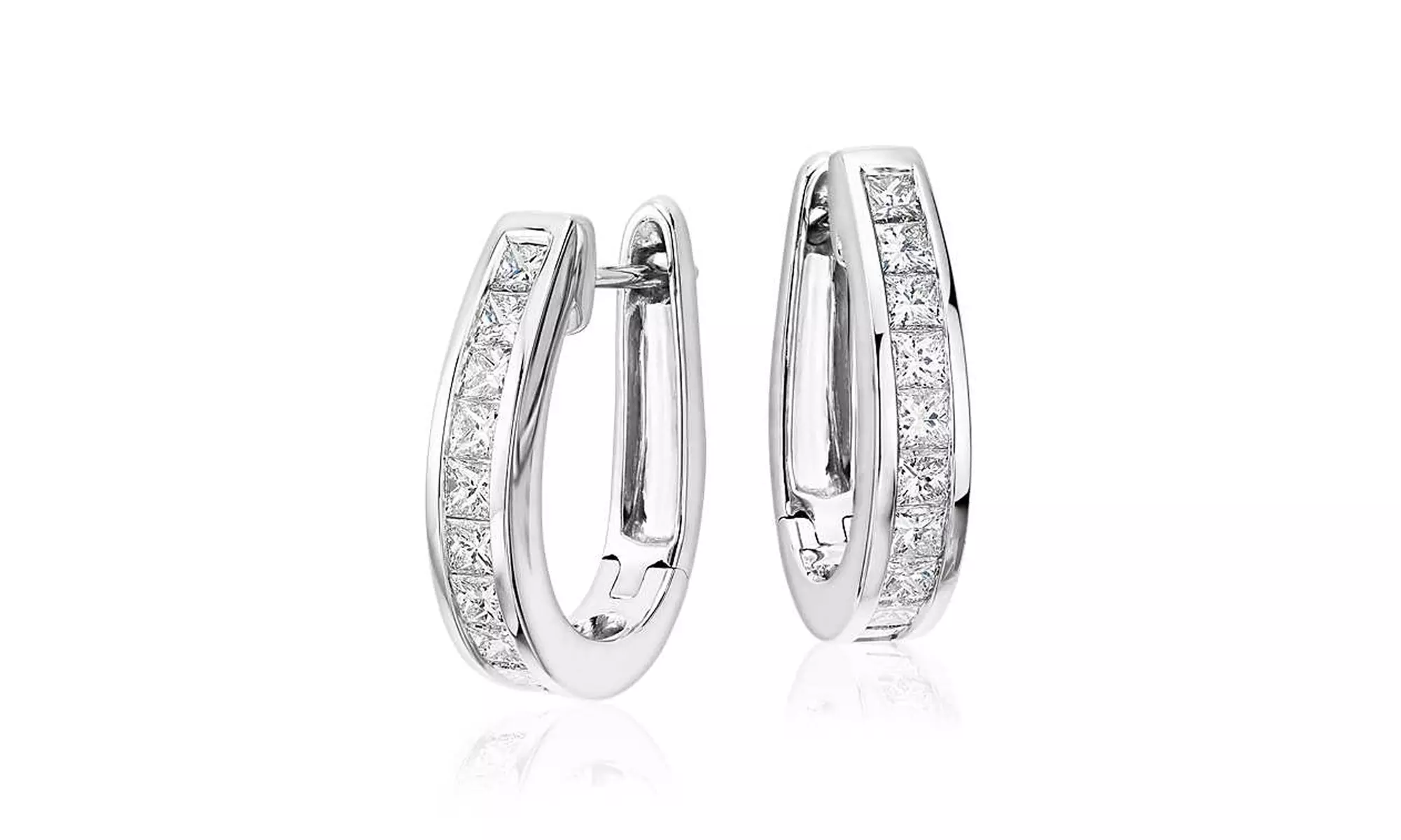 Crystal Princess Oval Hoops by Elements of Love