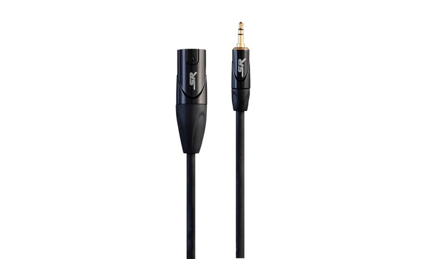 Image 2: Monoprice Stage Right On Tour Cables XLR M to 1 8in TRS M 24AWG Black 6ft