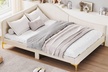 Costway Twin/Full Upholstered Daybed Rivet-Tufted Platform Bed with Metal Legs - Second Medium