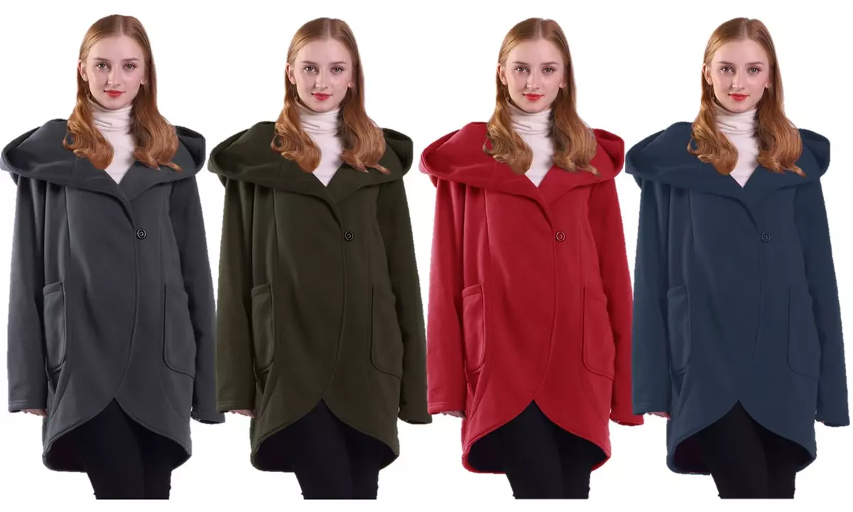 LeeHanton Women's Fleece Lined Oversize Hood Jacket (Plus Sizes Avail.)  - Primary Image
