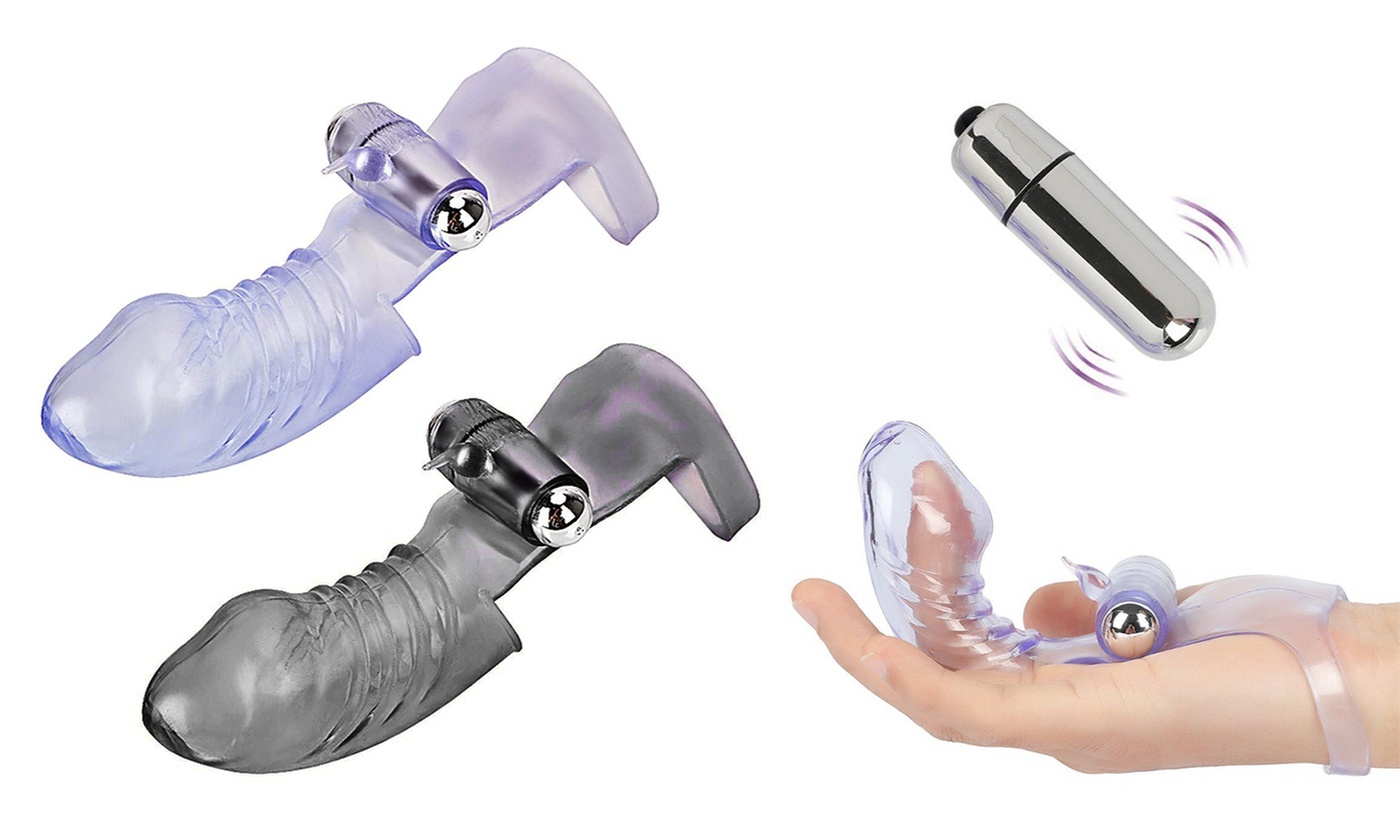 Finger Sleeve Massager Vibrator G-spot GloveLesbian toy