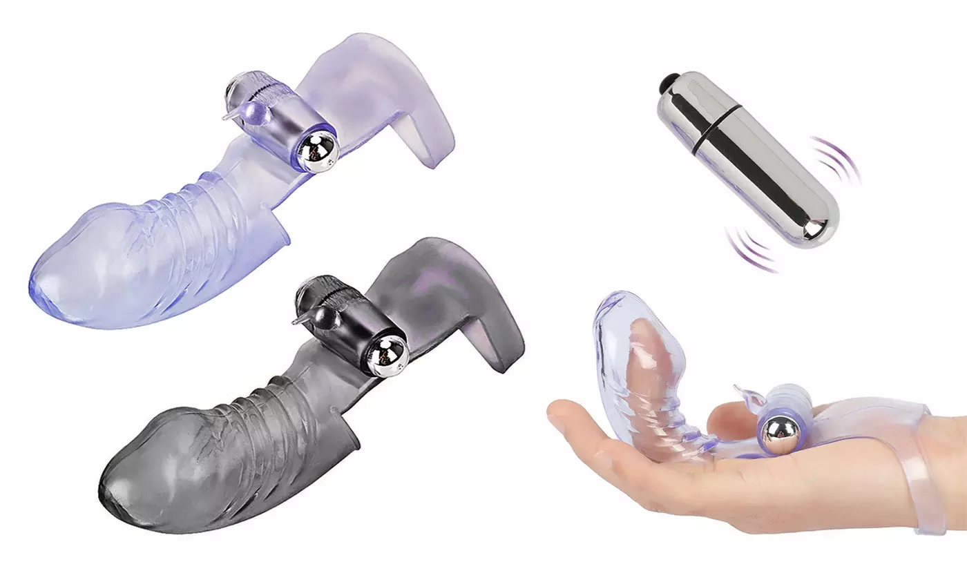 Finger Sleeve Massager Vibrator G-spot GloveLesbian toy 
