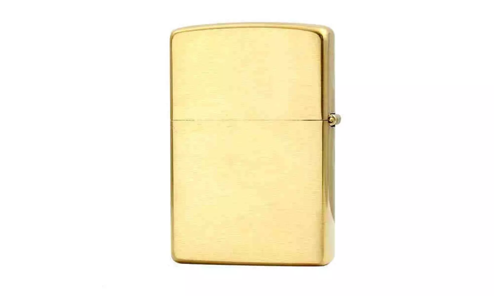 Zippo Solid Brass Engraved, Brushed Brass Finish, Genuine Windproof Lighter #204 - Second Medium