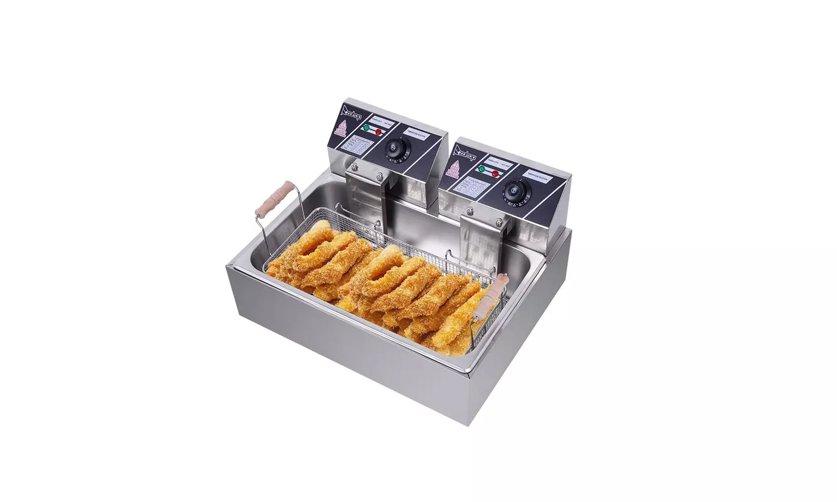 23.26Qt 5000W Home Deep Fryer Stainless Steel Single Basket Electric Machine - Primary Image