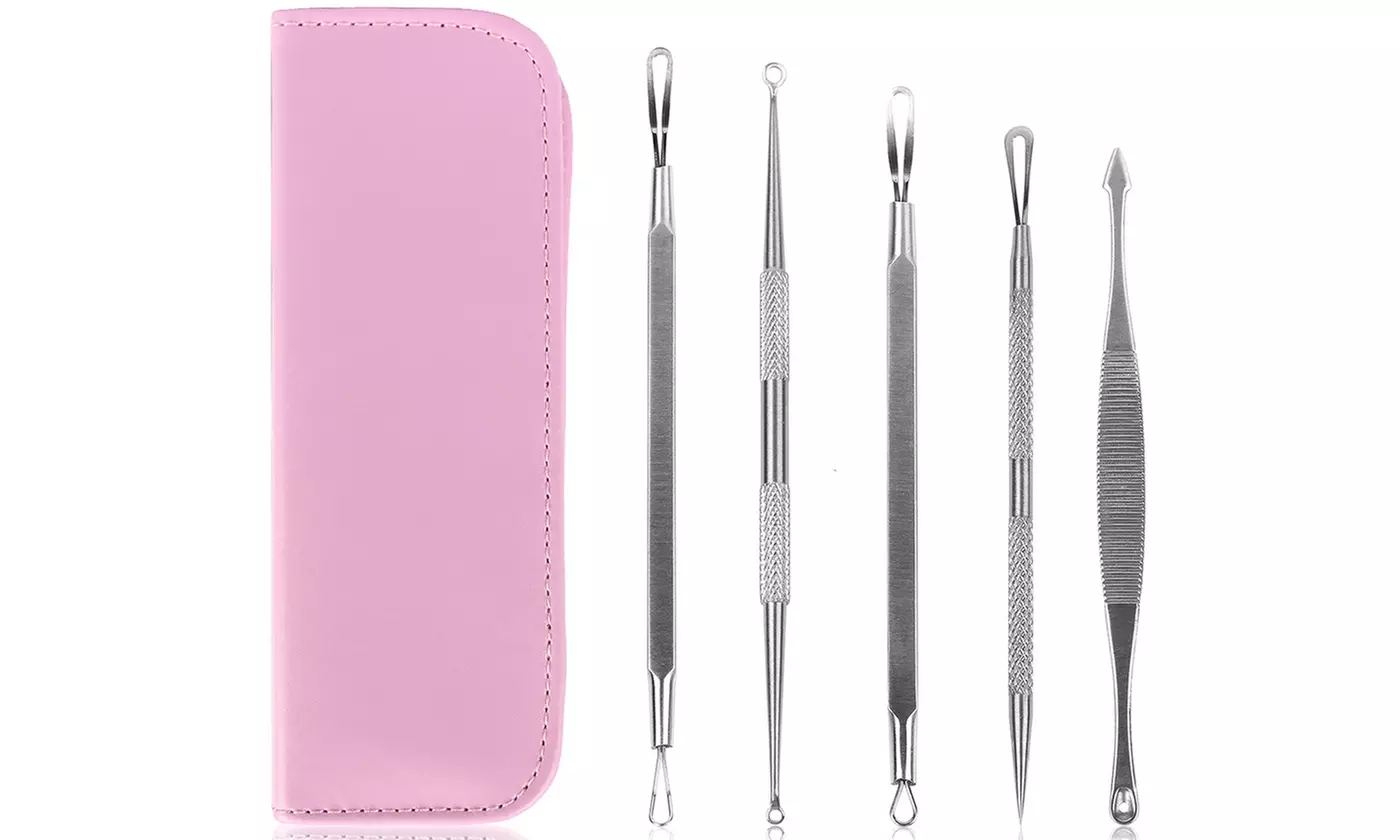 iMounTEK 6-Piece Blackhead & Blemish Remover Kit with Stainless Steel Extractors