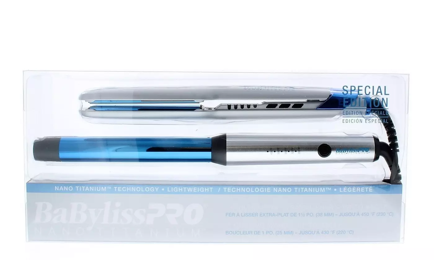BaByliss PRO Special Edition 1 1/2'' Ultra-Thin Straightener & 1'' Curling Wand - Primary Image