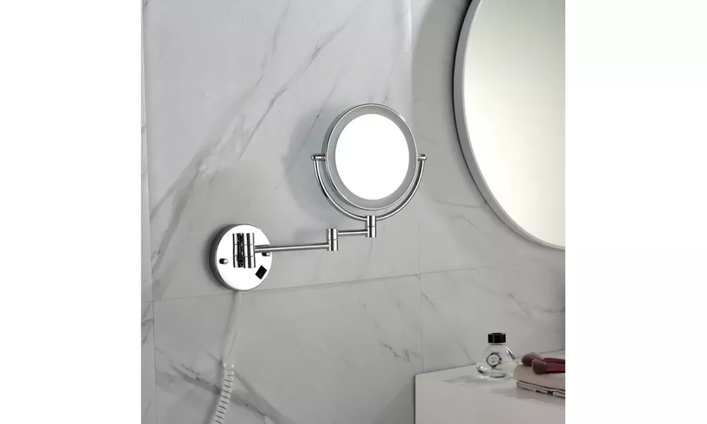 LED Wall Mount Two-Sided Magnifying Makeup Vanity Mirror