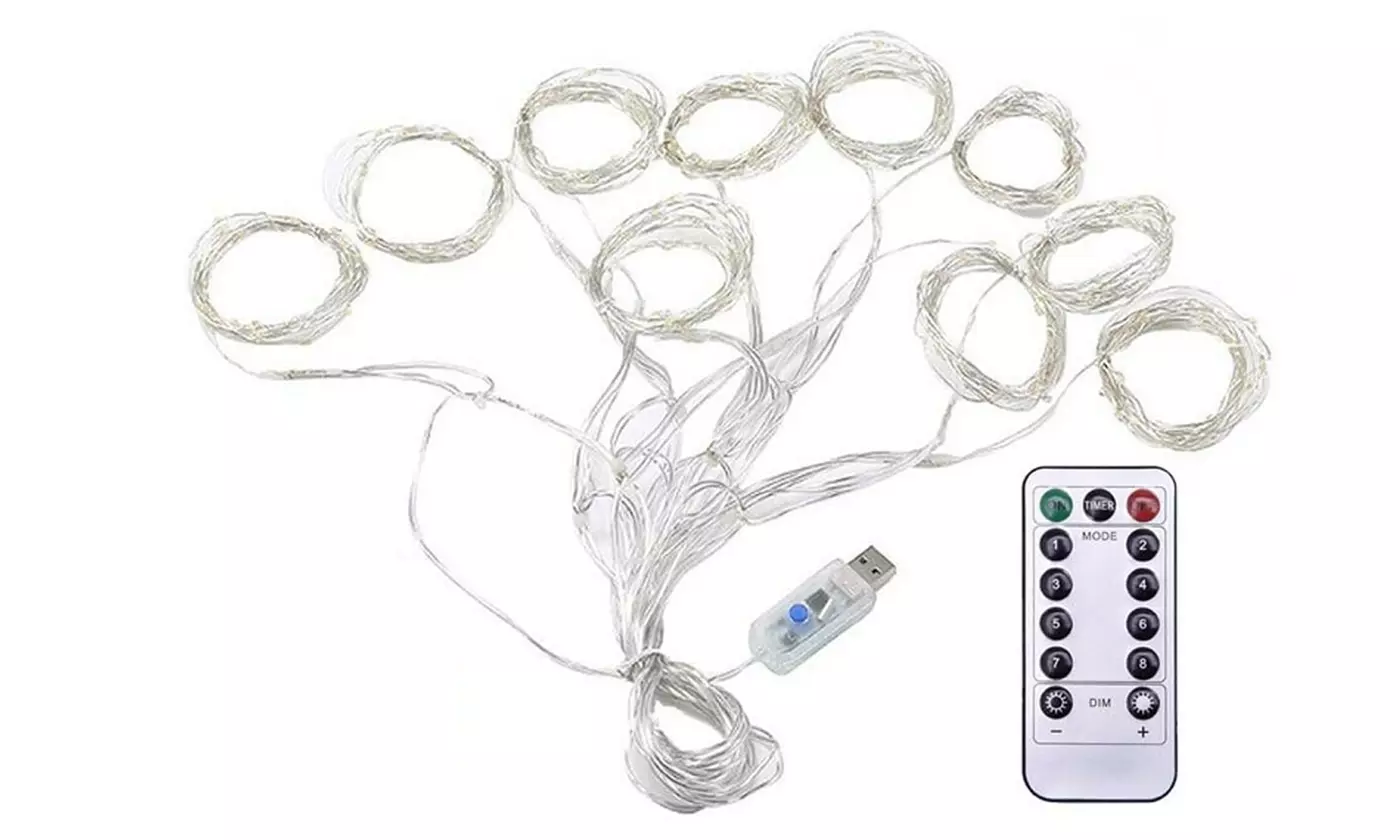 300 LED Window Curtain String Light for Christmas Wedding Party Home Garden 