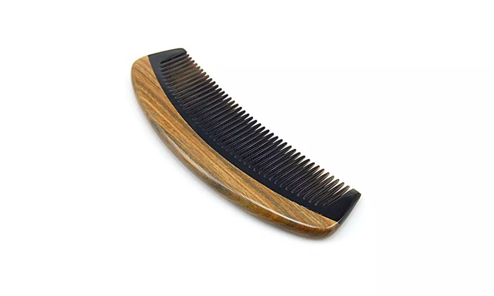 Wood Hair Comb Anti Static Handmade Wooden Green Sandalwood Horn Combs - Primary Image
