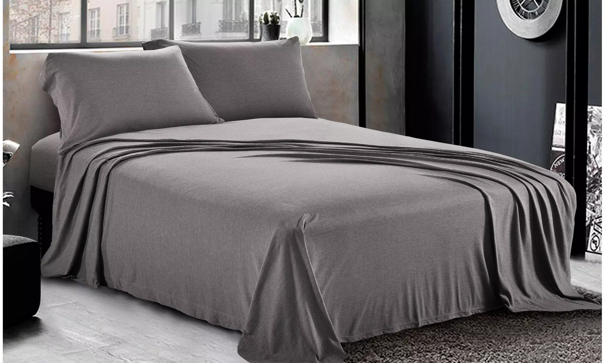 Malina Jersey Cotton Sheet Set (3 or 4-Piece) - Primary Image