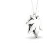 Image 6: De Couer S925 Sterling Silver 1/3ct TDW Diamond Maple Leaf Necklace (I-J, I2)