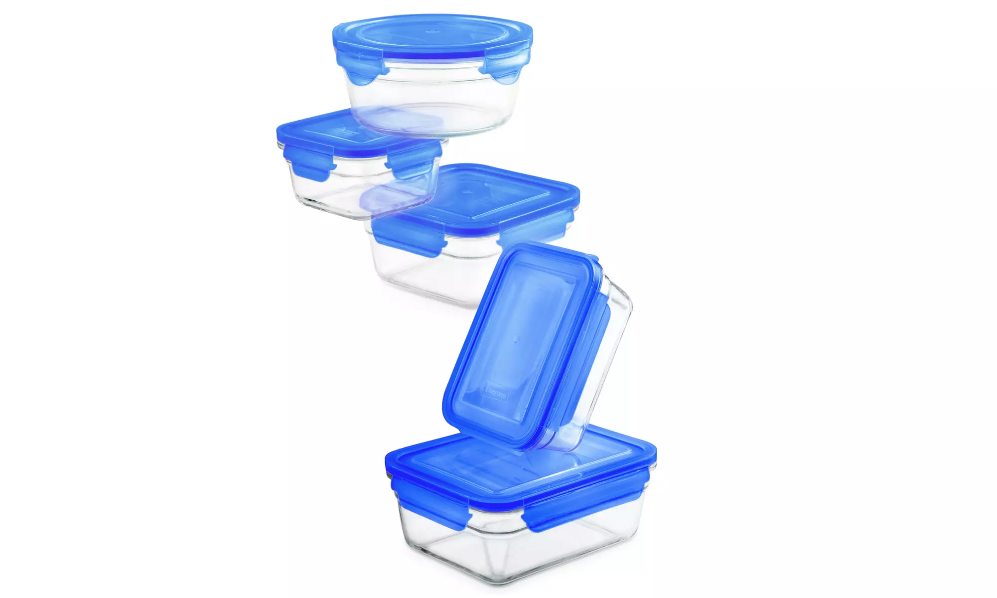 Glasslock Blue Lids 5 Food Storage Container Set  - Primary Image