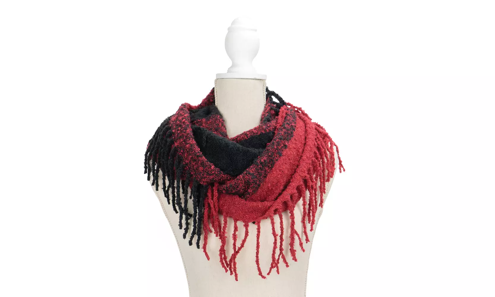  Britt's Knits Women's Fringe Benefits Color-Blocked Double Loop Infinity Scarf  - Second Medium