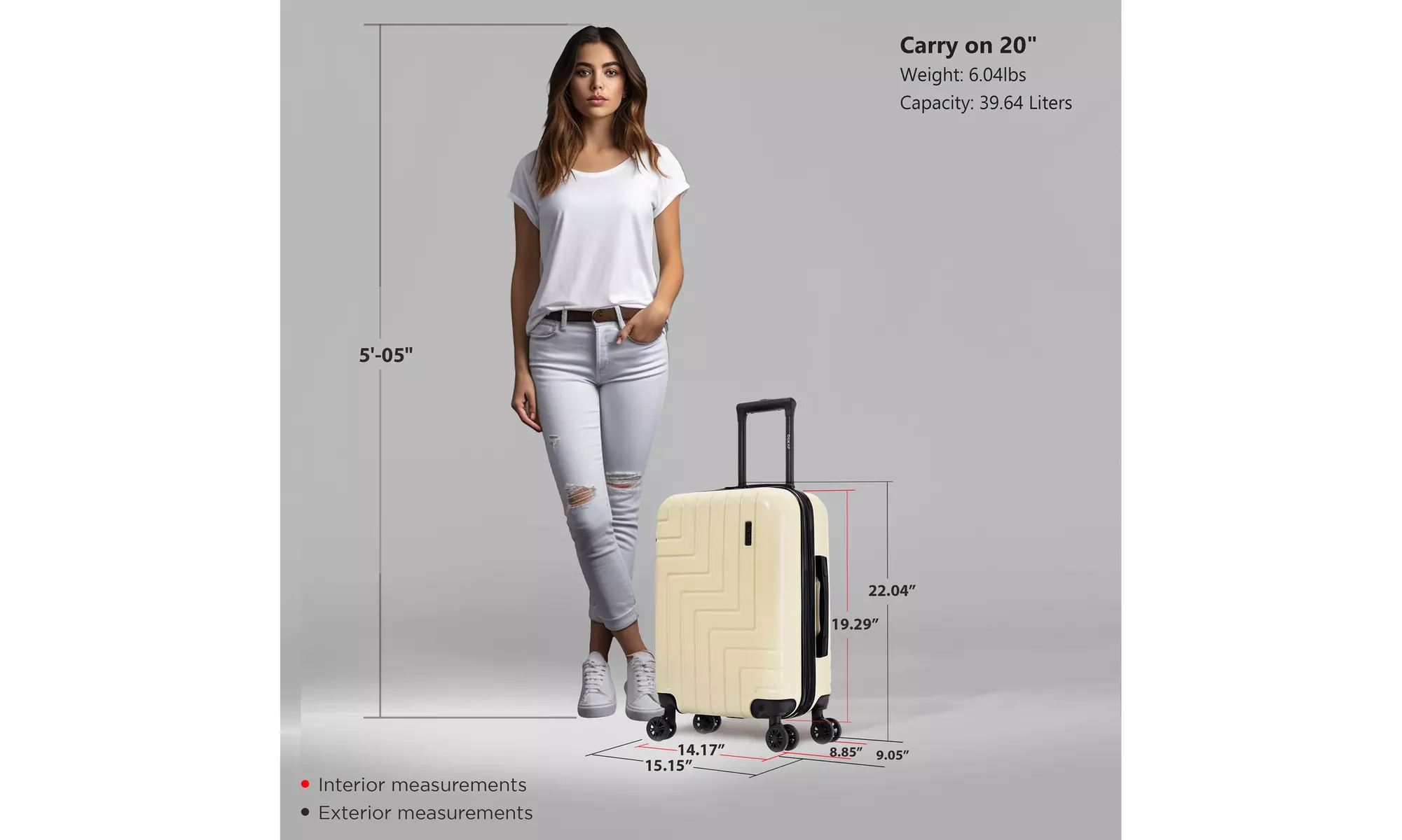 DUKAP Zahav Lightweight Hardside Spinner Luggage